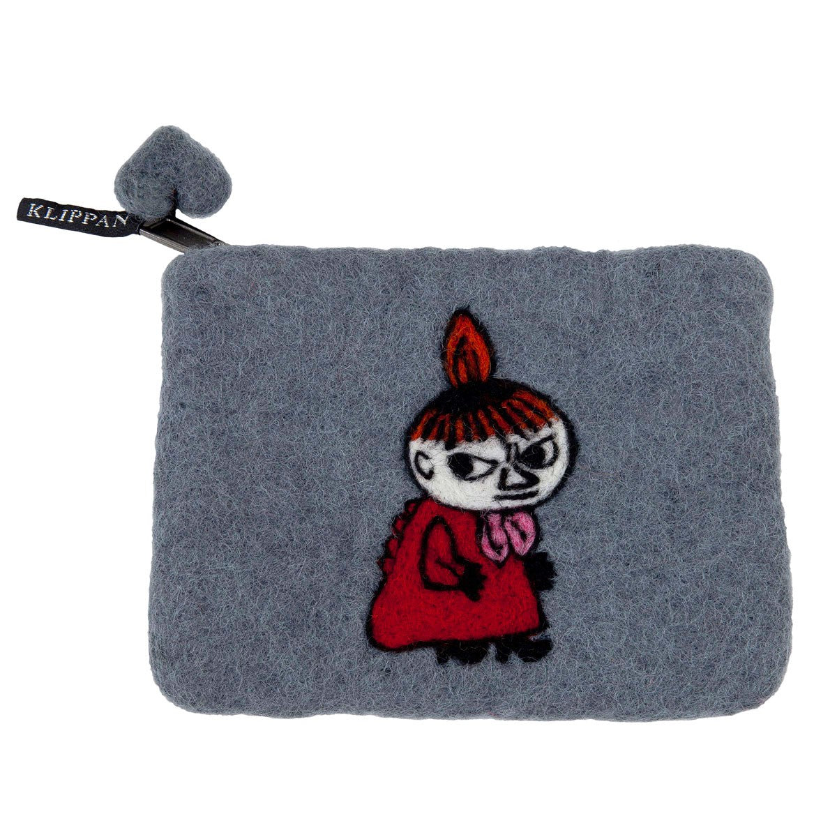 Klippan Moomin Sneaky Little My Grey Felt Wool Coin Purse
