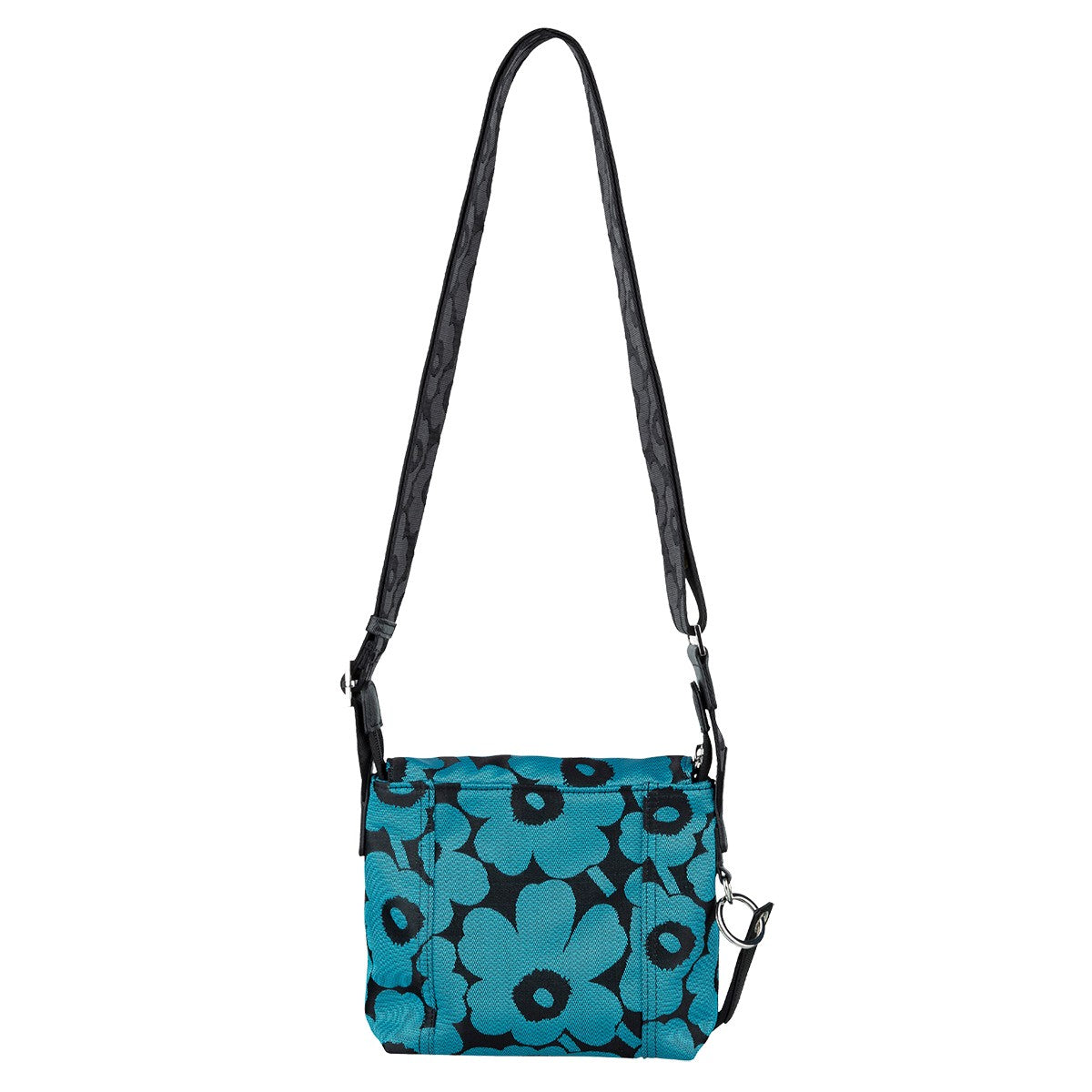 Marimekko Unikko Blue / Black Mini Messenger Shoulder Bag