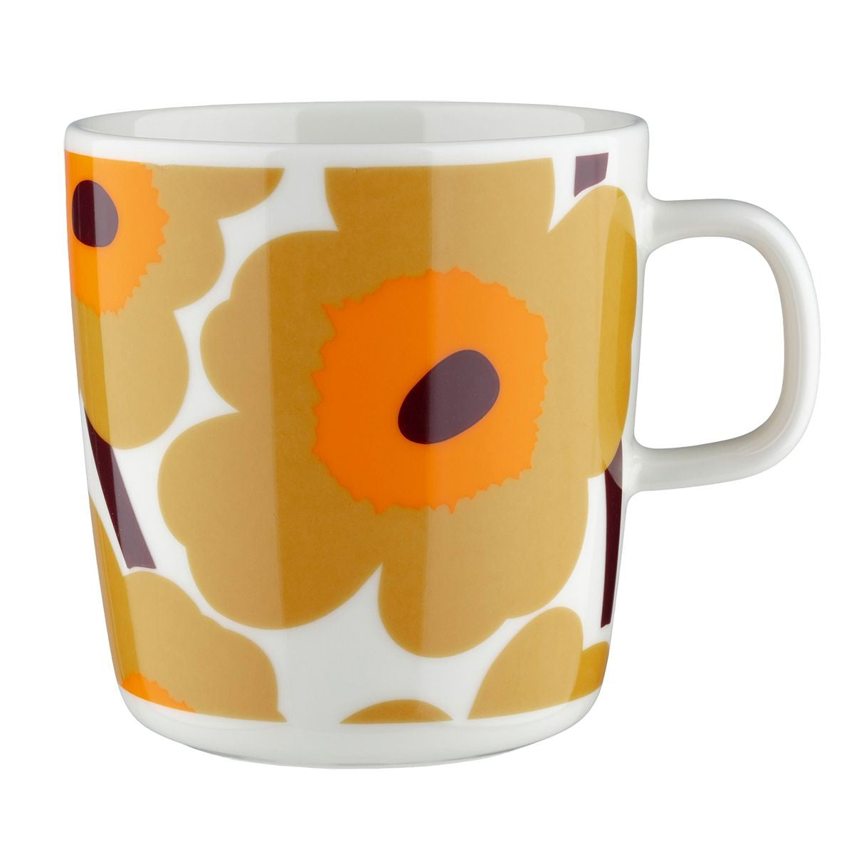 Marimekko Unikko Caramel / Orange / White Large Mug