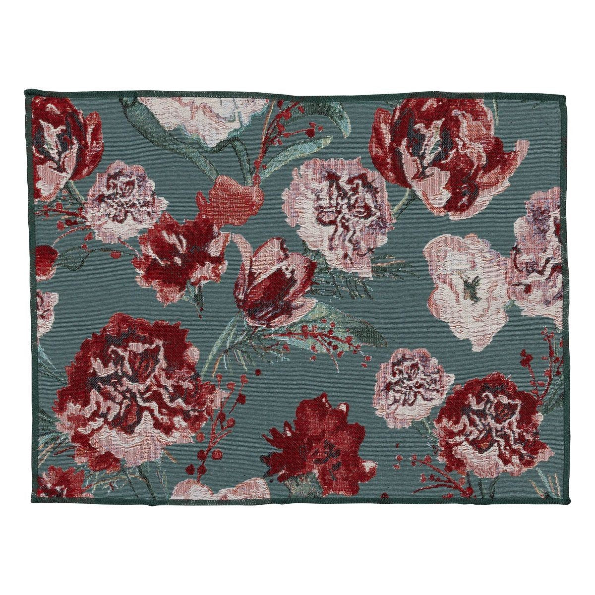 Pentik Kimara Green / Red Coated Tapestry Placemat