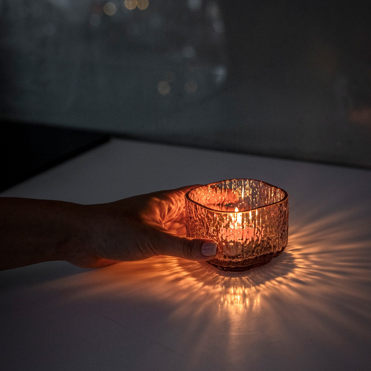 Pentik Kuulea Brown Glass Candle Holder