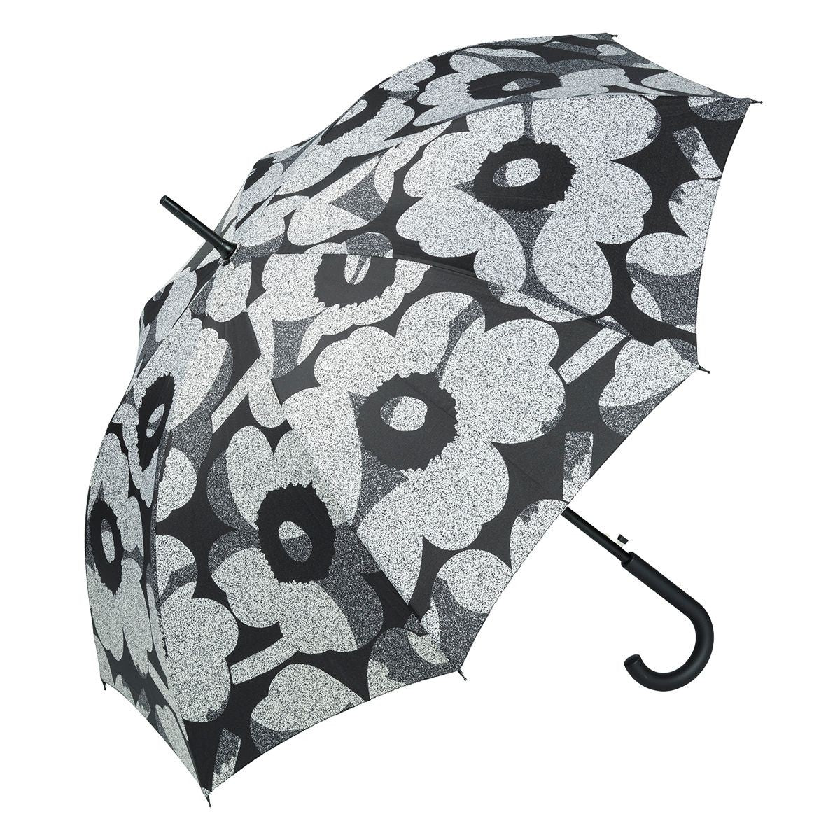 Marimekko Unikko Black / Light Grey Stick Umbrella