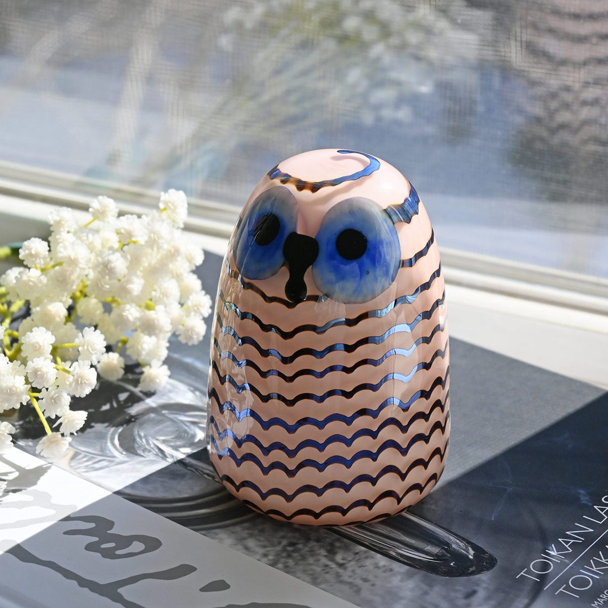 iittala Toikka Salmon Pink / Blue Owlet