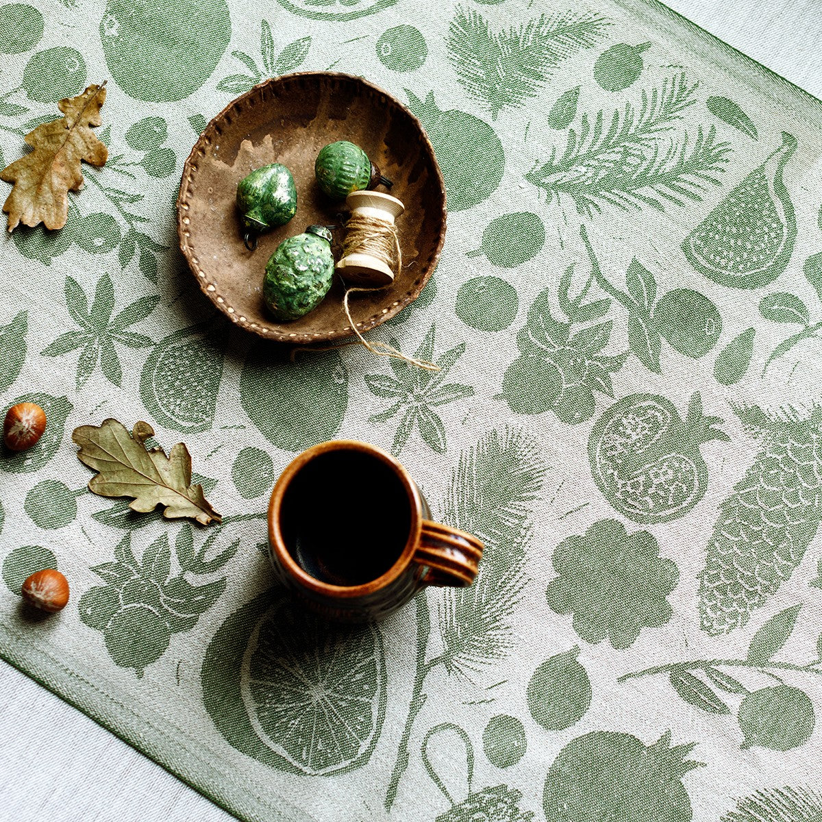 Lapuan Kankurit Talven Tuoksut Green / Beige Placemat