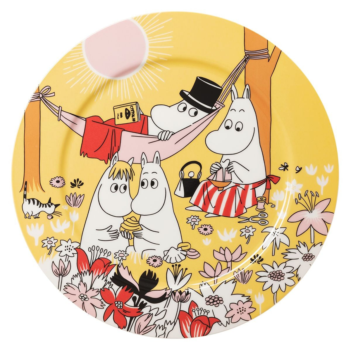 Arabia Moomin Family Time Yellow Serving Plate - 80th Anniversary