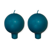 Festivo Petrol Ball Candles - Set of 2
