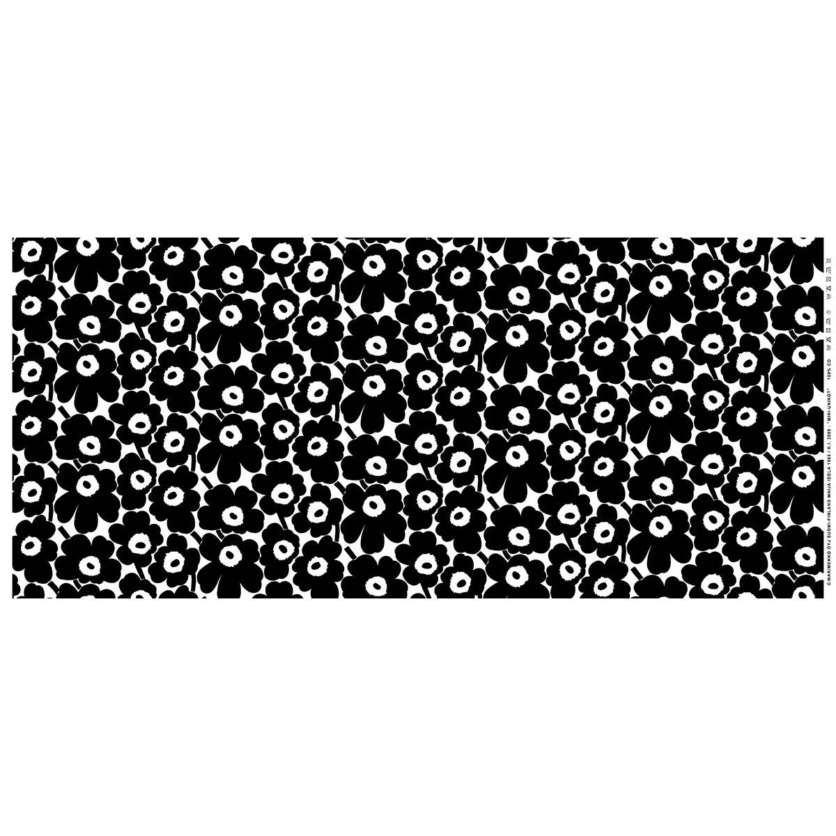 Marimekko Mini Unikko Black / White Cotton Fabric