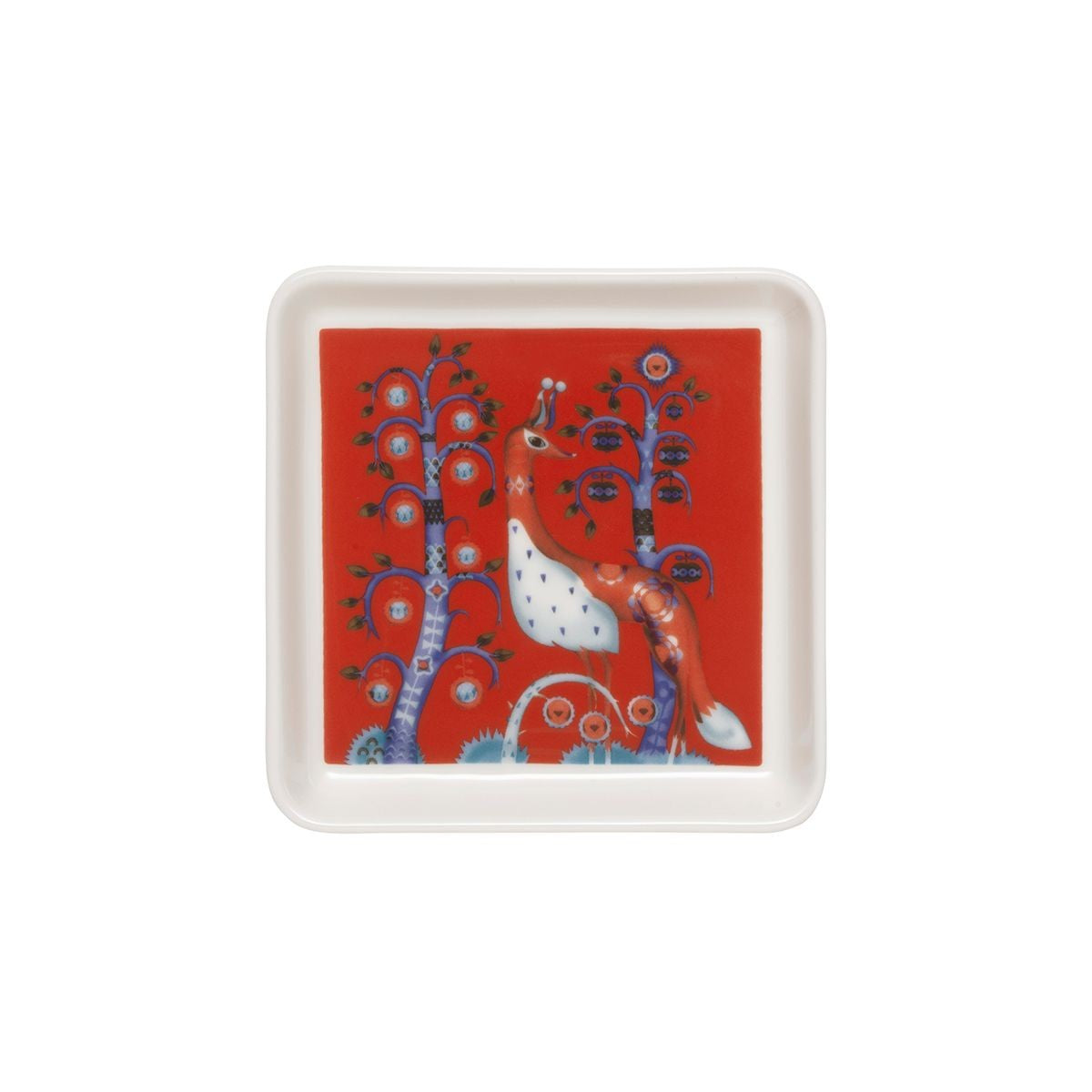 iittala Taika Red Small Square Plate