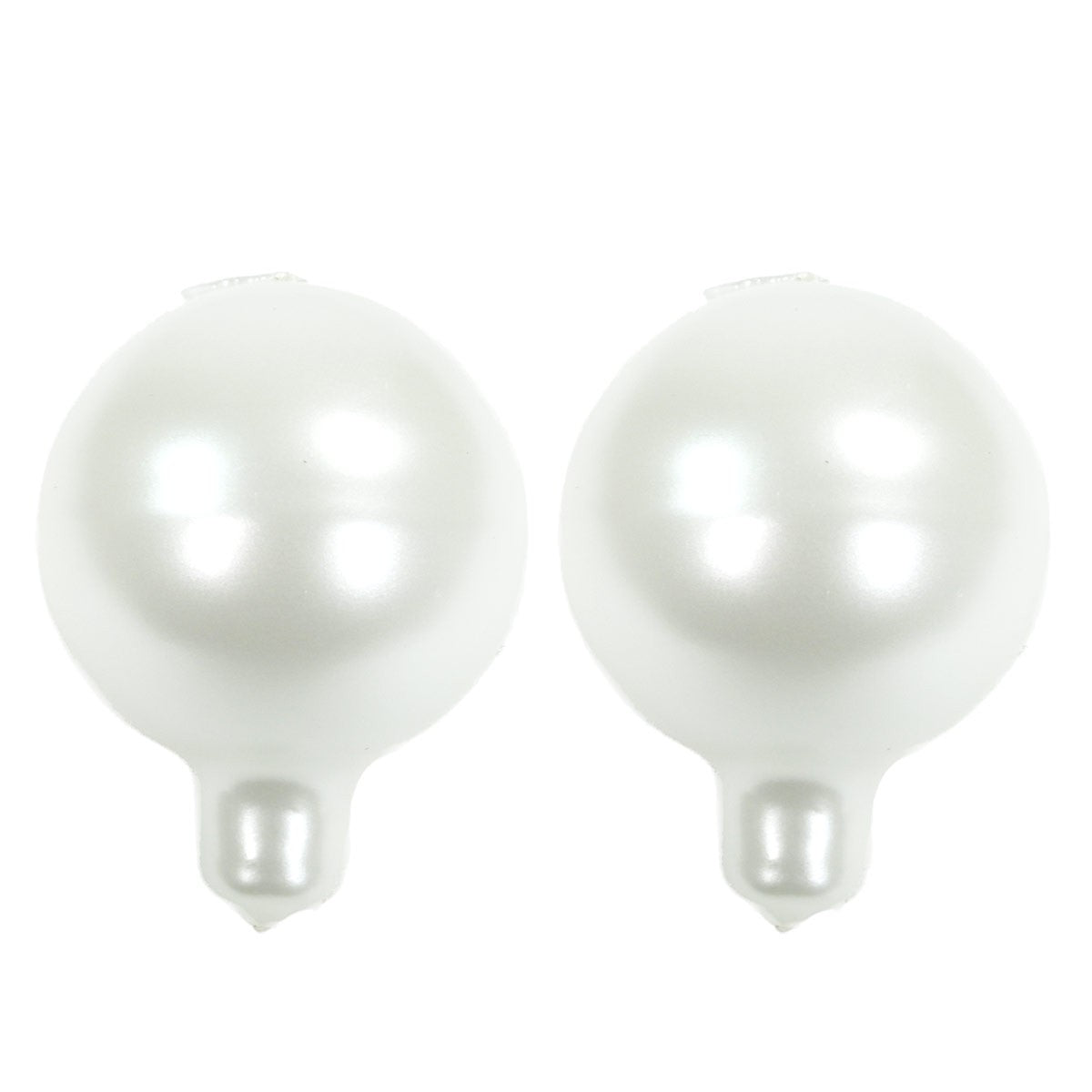 Festivo Pearl Ball White Candles - Set of 2