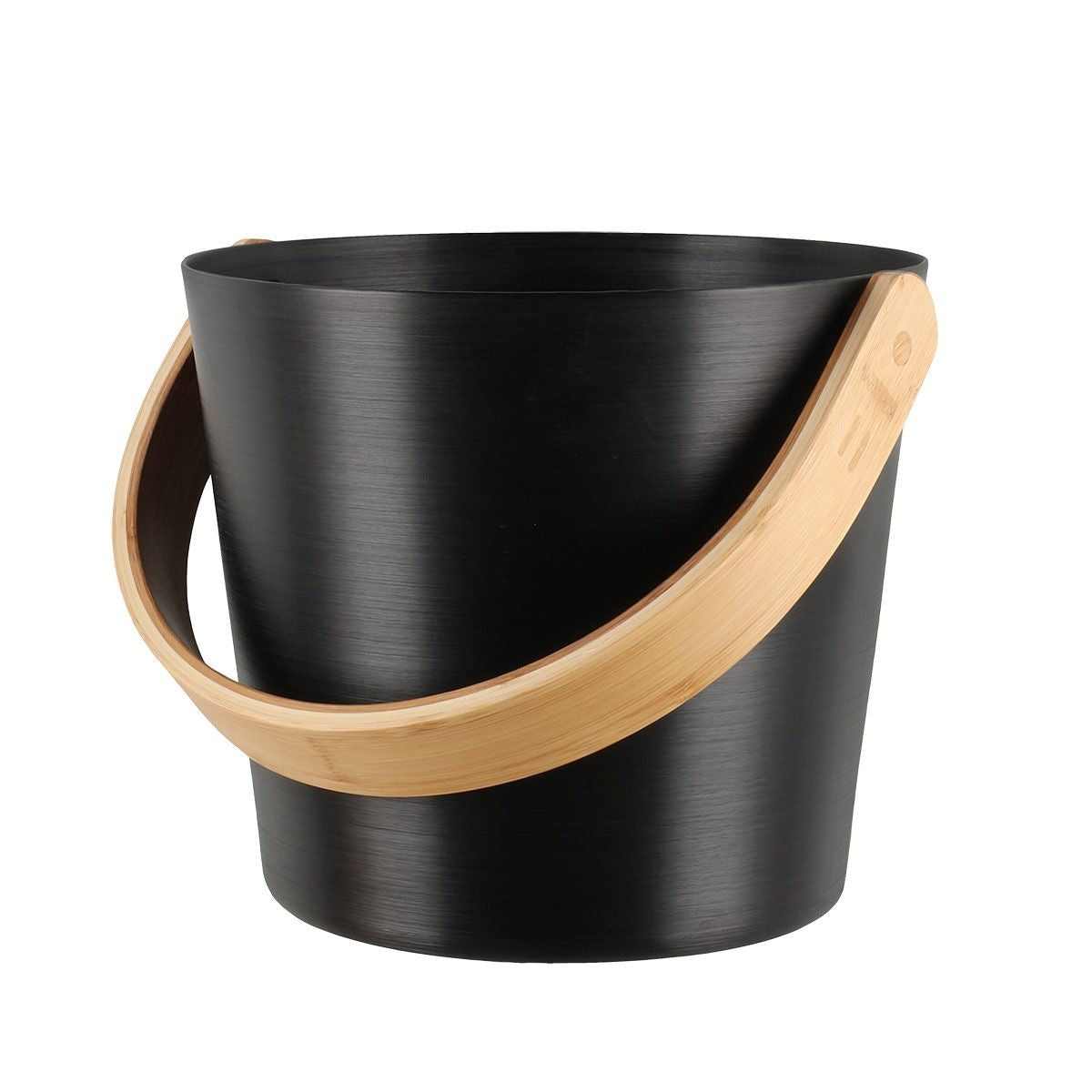 Rento Aluminum / Bamboo Black Sauna Pail