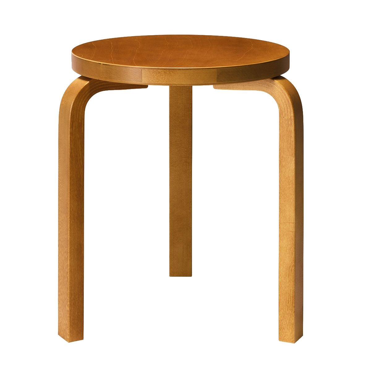Artek Alvar Aalto Stool 60 - Three Legged Stool - Honey Stained