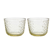 Marimekko Syksy Pale Yellow Glass Tumblers - Set of 2