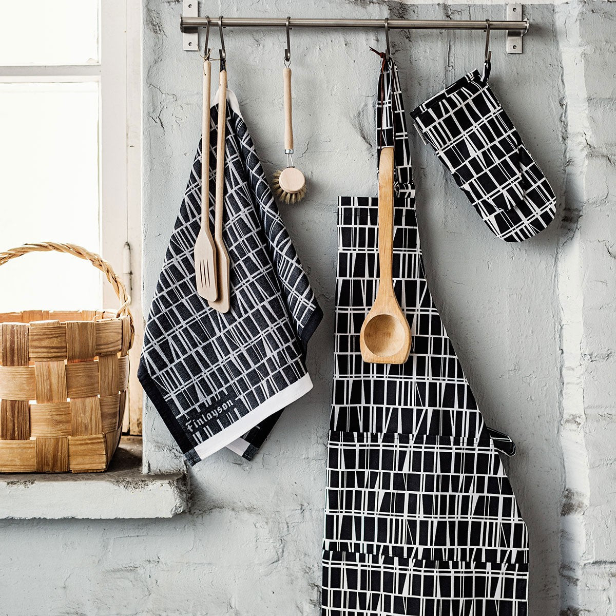 Finlayson Coronna Black Tea Towels Set