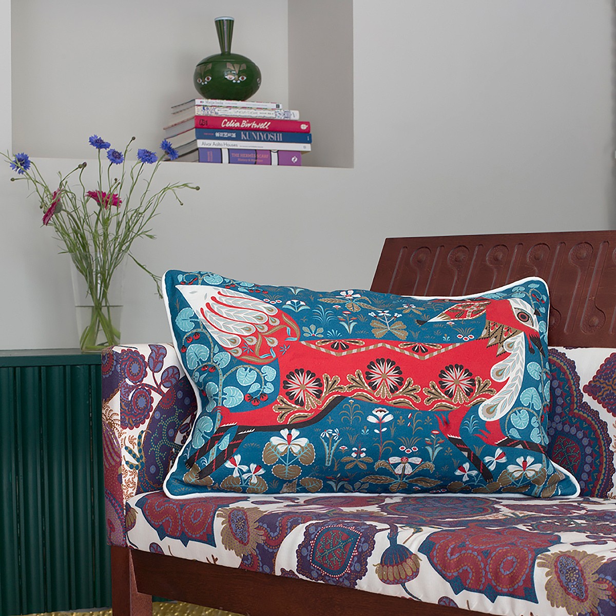 Klaus Haapaniemi Running Fox Lounge Pillow