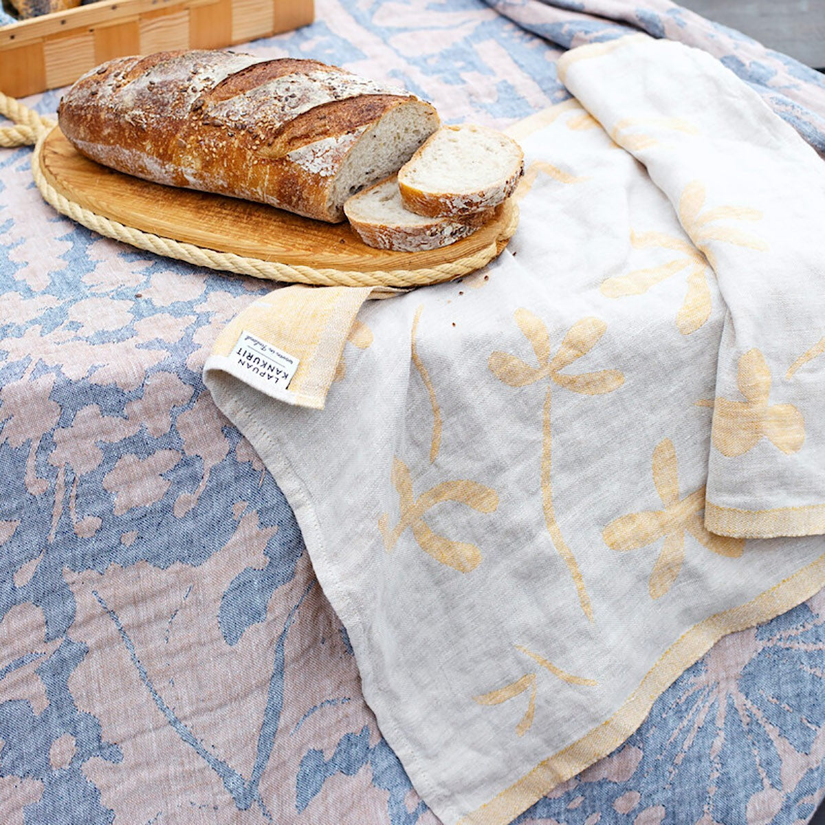 Lapuan Kankurit Friida Grey / Yellow Tea Towel