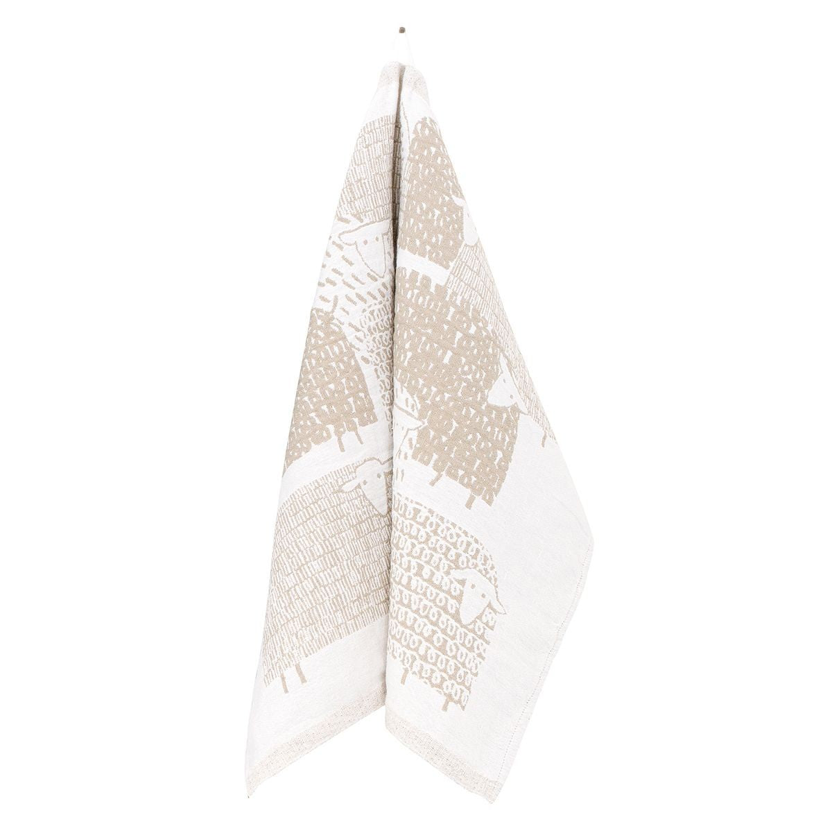 Lapuan Kankurit Päkäpäät White / Tan Tea Towel