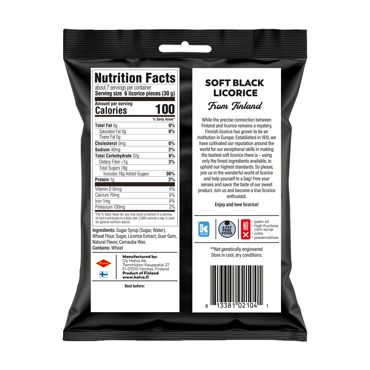 Halva European Style Black Licorice