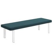 Artek Alvar Aalto Bench 167 - Upholstered Seat w/ White Lacquered Legs