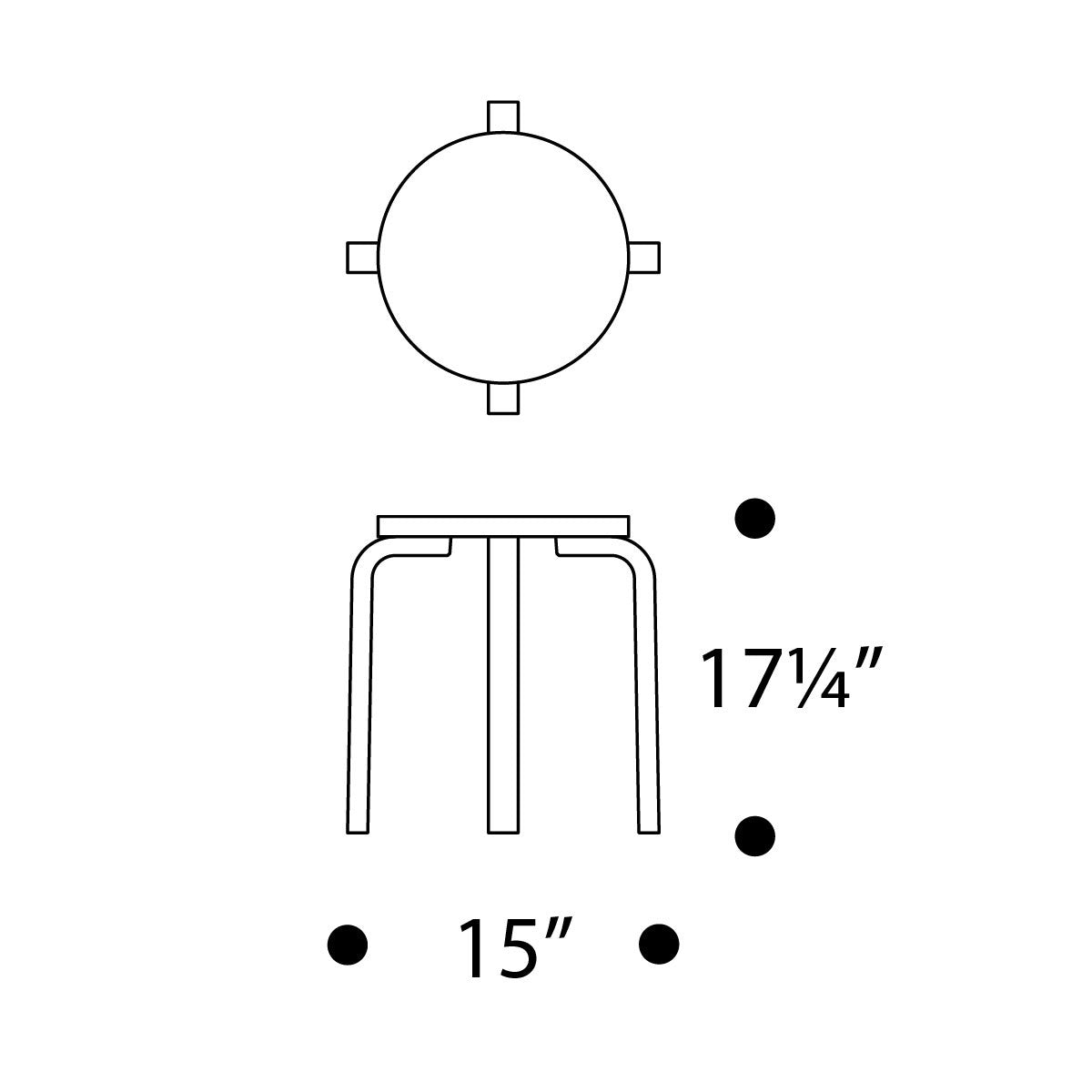 Artek Alvar Aalto E60 - Four Legged Stool - White Lacquered