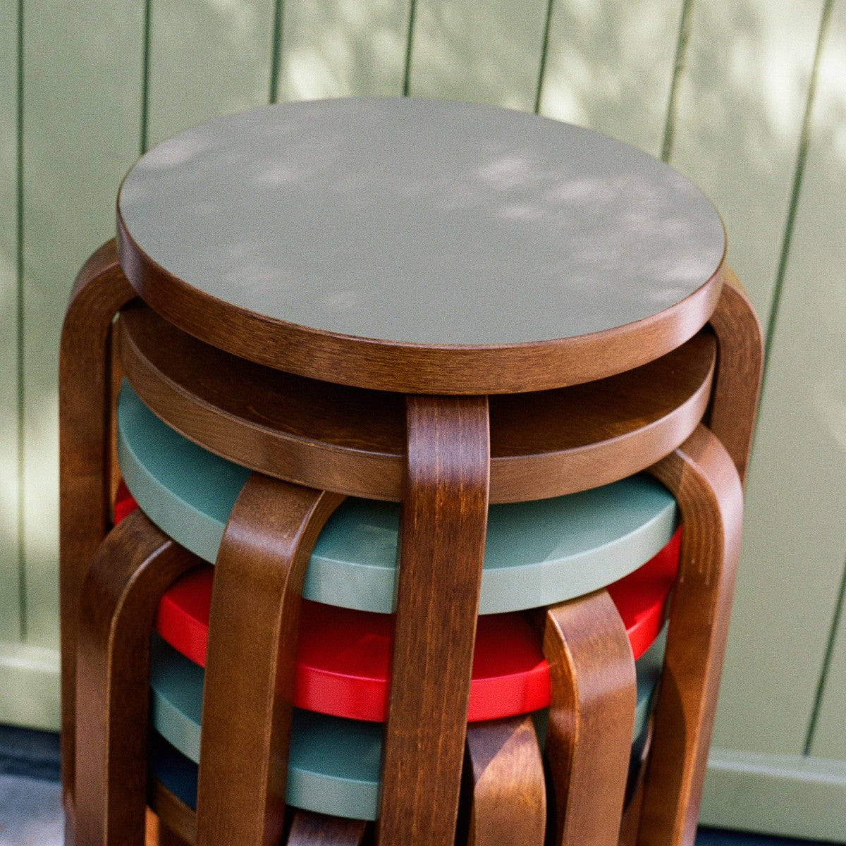 Artek Alvar Aalto E60 - Four Legged Stool - Walnut Stained