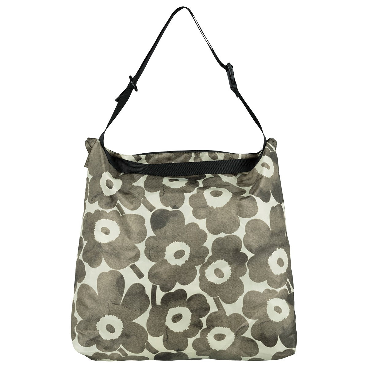 Marimekko Unikko Charcoal / Cream Large Neat Crossbody Shoulder Bag