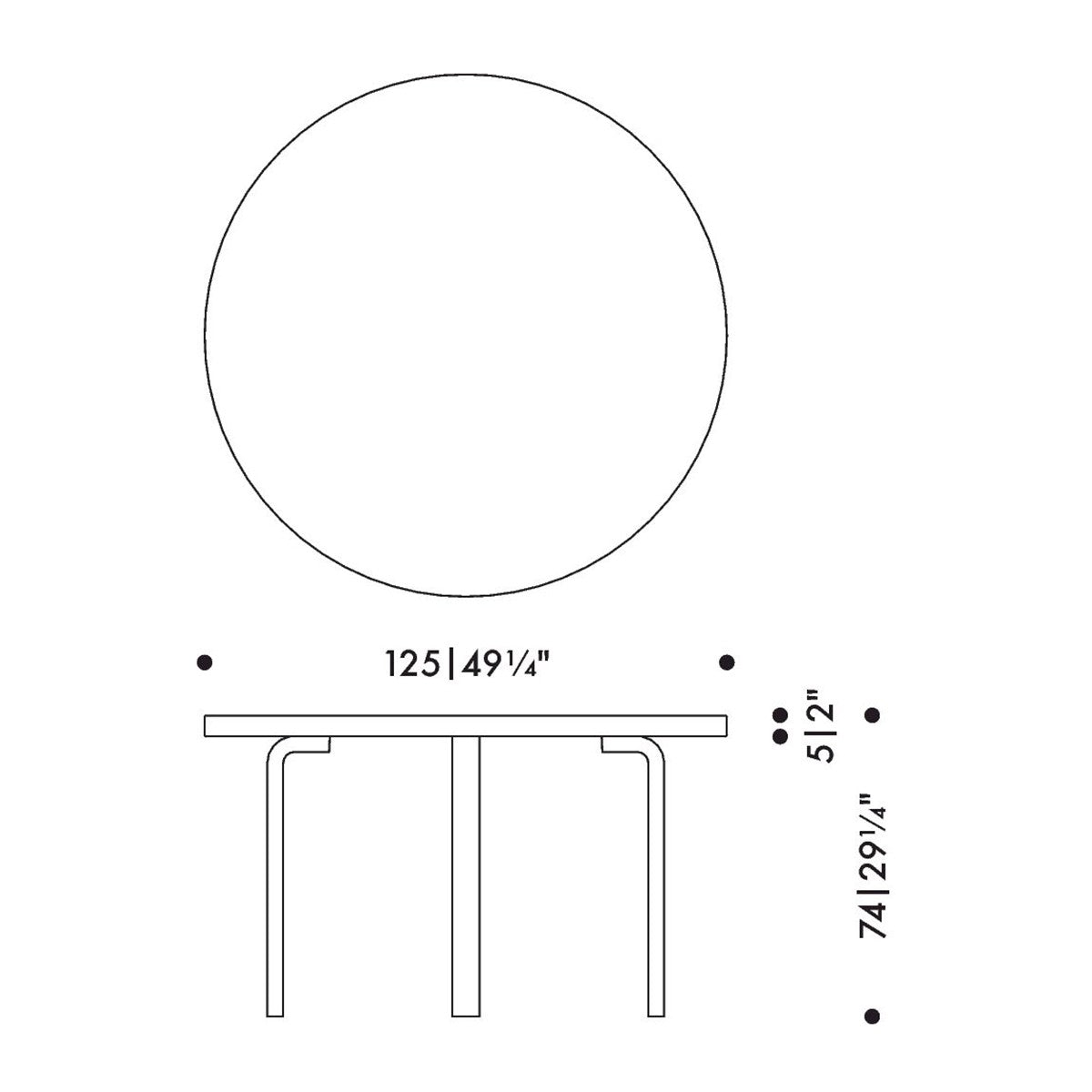 Artek Alvar Aalto Table 91 - Walnut Stained