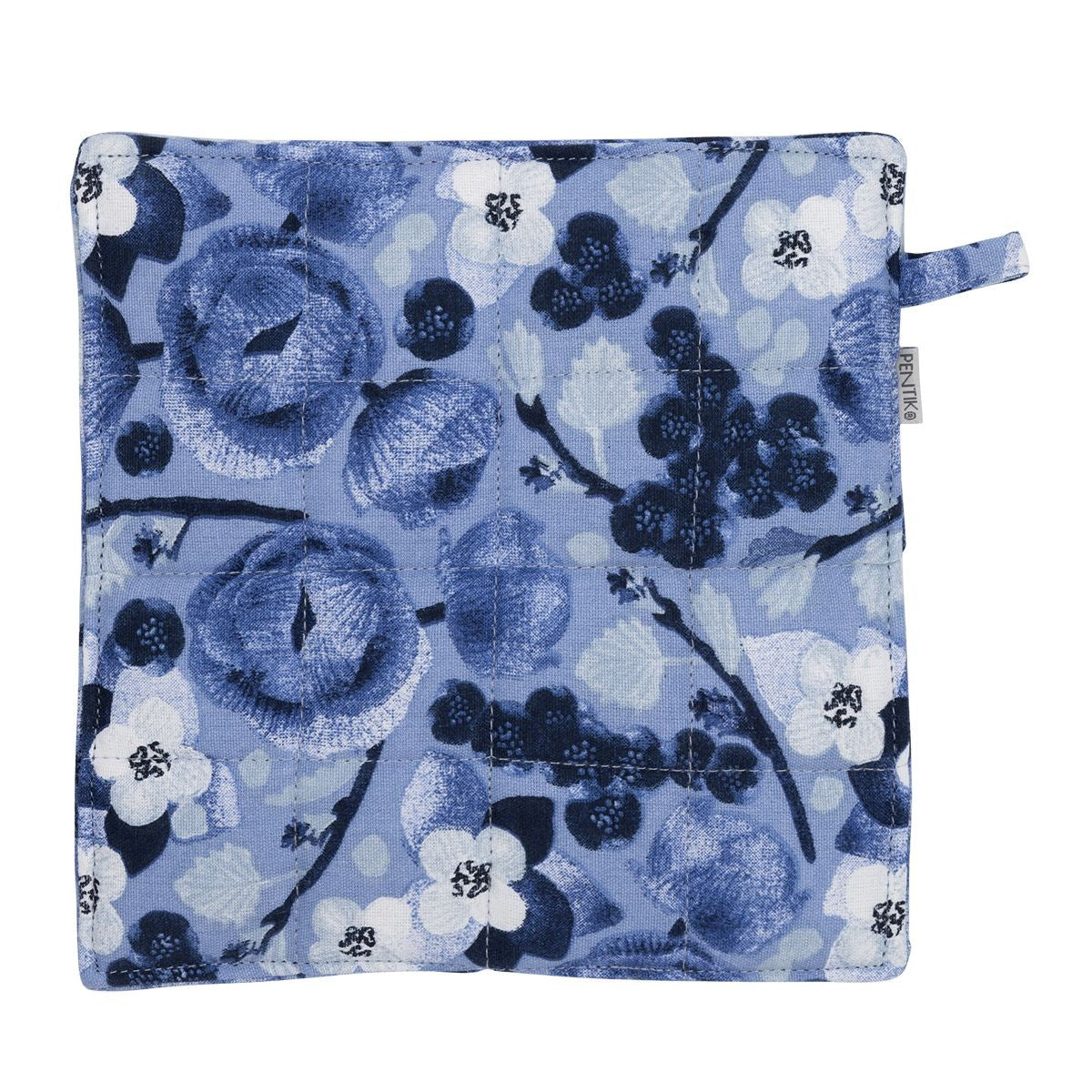 Pentik Lapin Kukka Blue / White Pot Holder