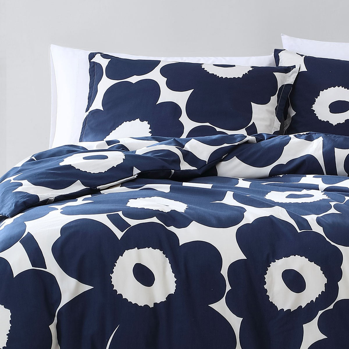 Marimekko Unikko Indigo Full / Queen Duvet Cover Set