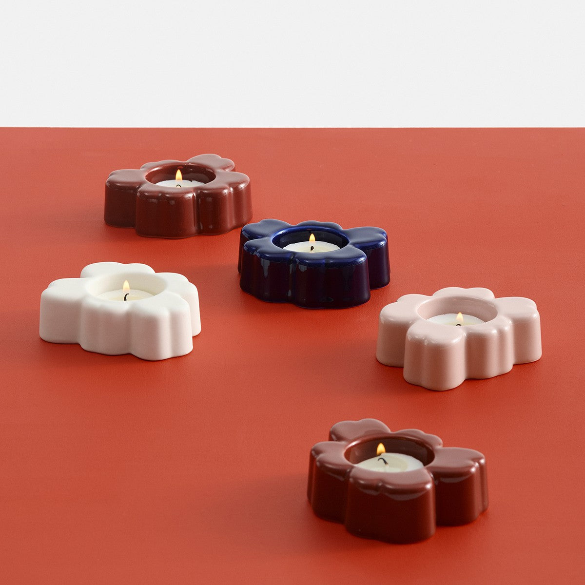 Marimekko Unikko White Tealight Candle Holder
