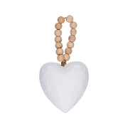 Pentik Small White Wood Heart Ornament