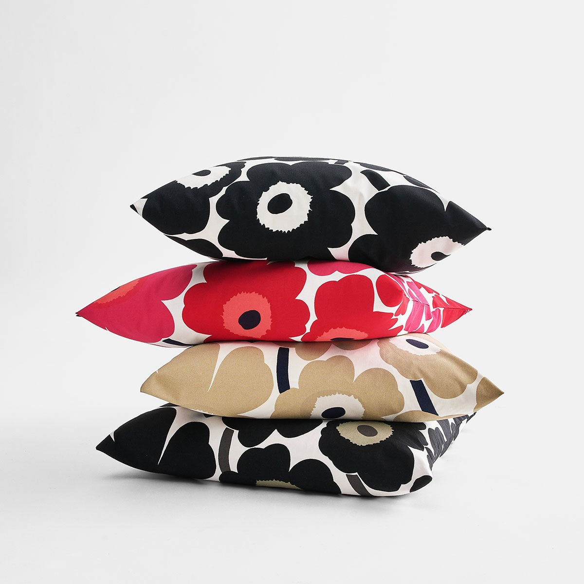 Marimekko Unikko Black / White Large Throw Pillow