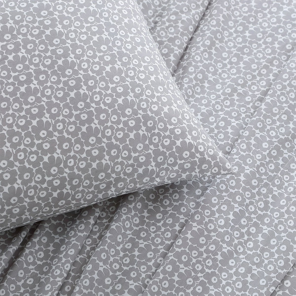 Marimekko Pikkuinen Unikko Grey Full Sheet Set