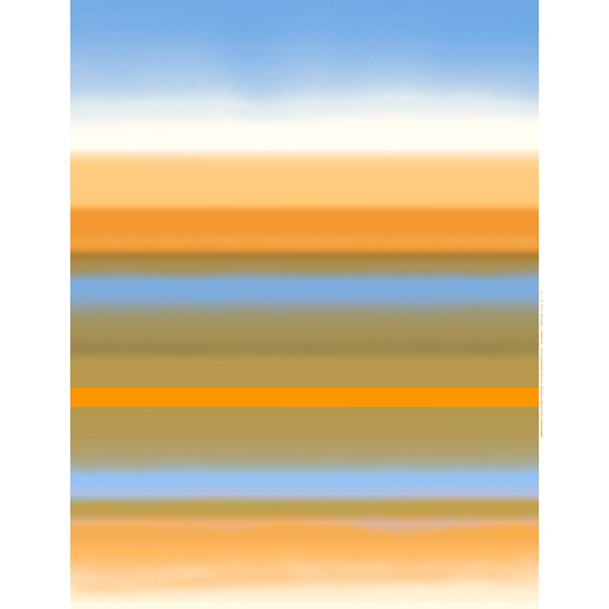 Marimekko Selanne Orange / Blue / Brown Cotton Fabric