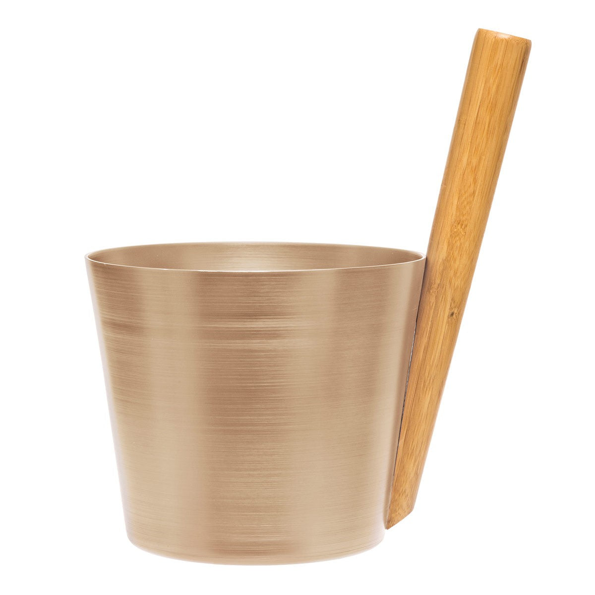Rento Champagne Aluminum & Bamboo Sauna Bucket