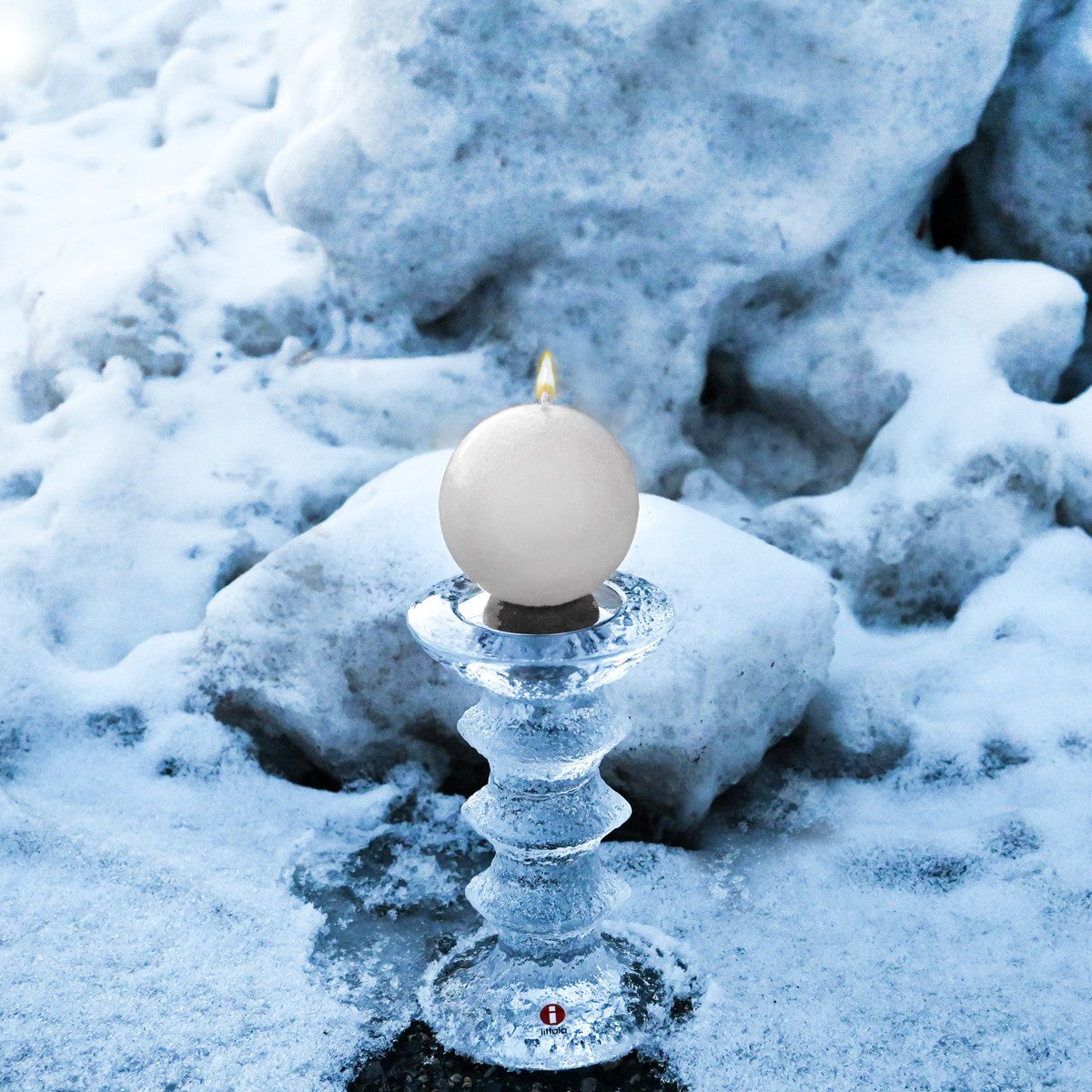 Festivo White Ball Candles - Set of 2