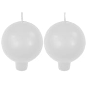 Festivo White Ball Candles - Set of 2