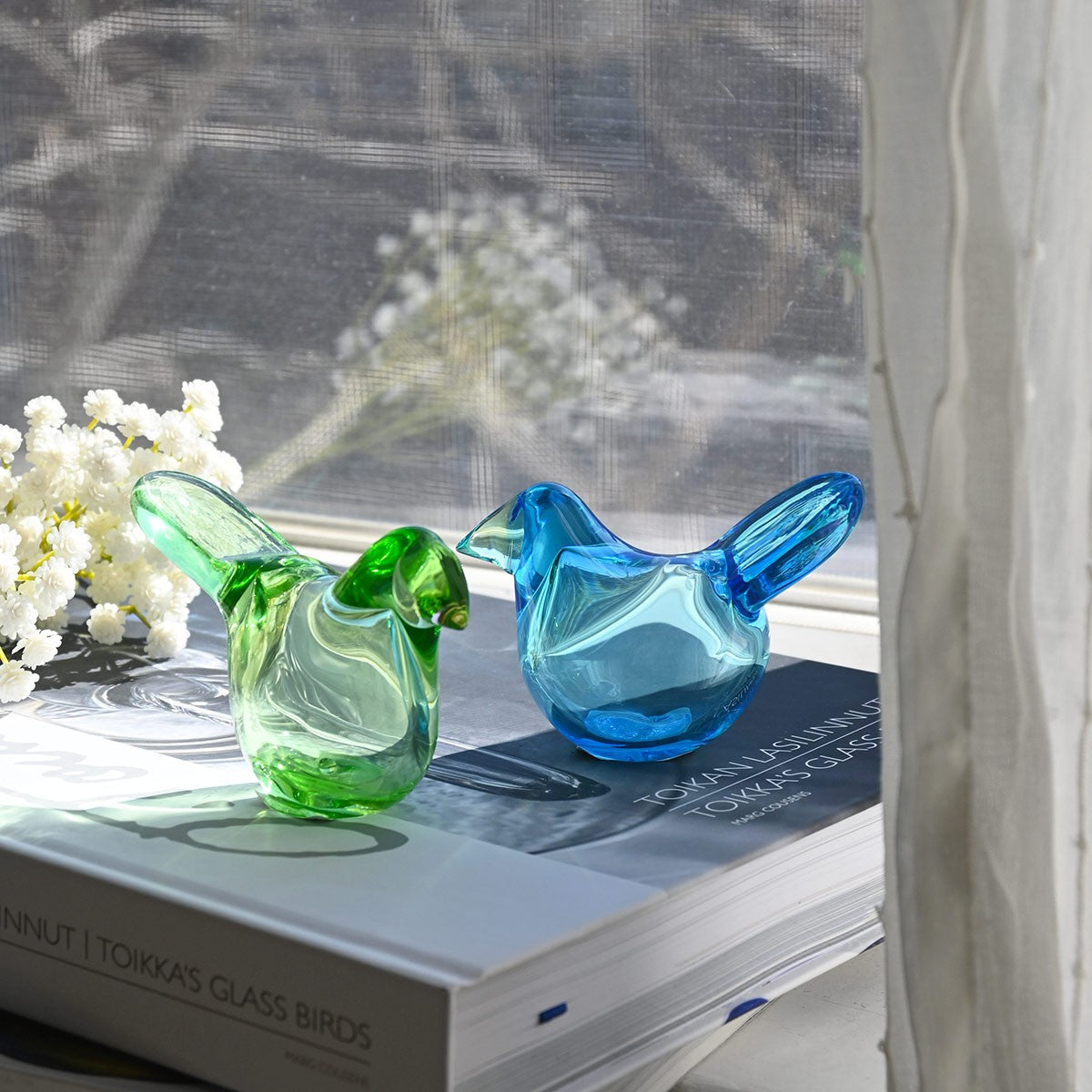 iittala Toikka Apple Green / Salmon Pink Flycatcher