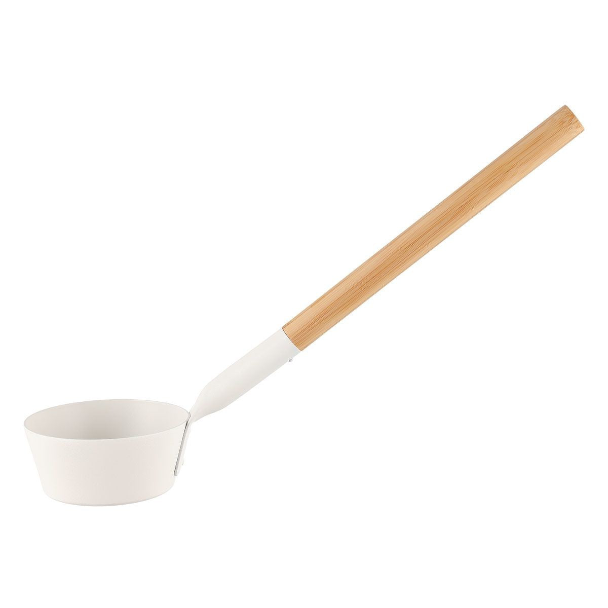 Rento Aluminum / Bamboo White Sauna Ladle