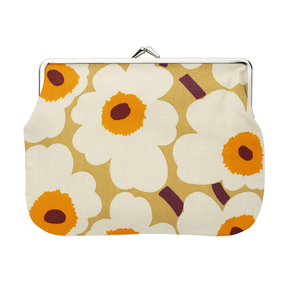 Marimekko Mini Unikko Caramel / Orange / Cream Large Coin Purse