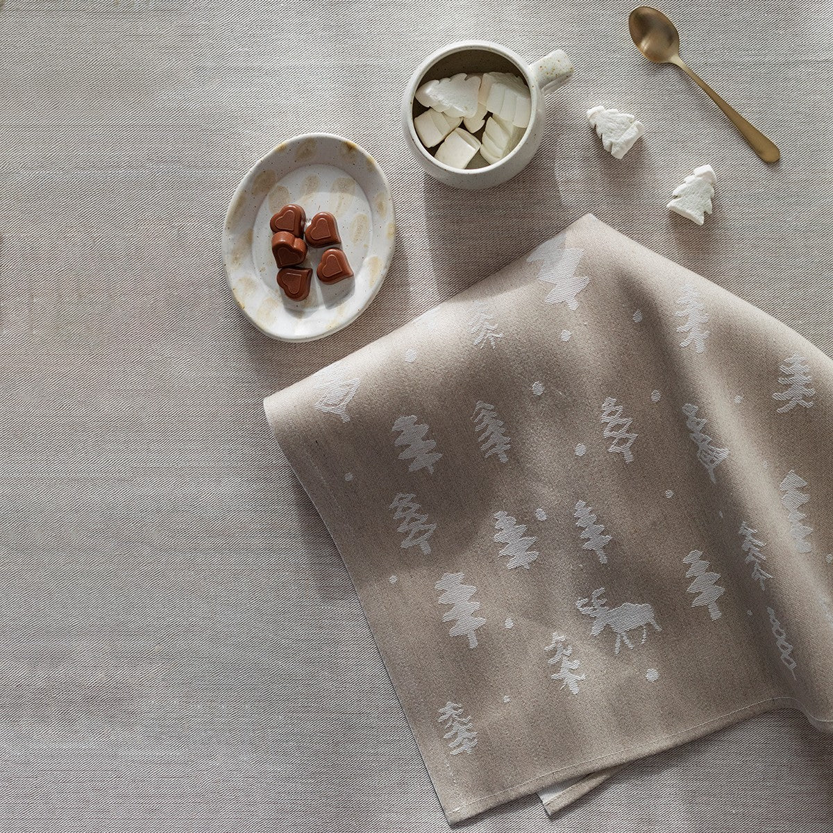 Lapuan Kankurit Poro White / Beige Tea Towel