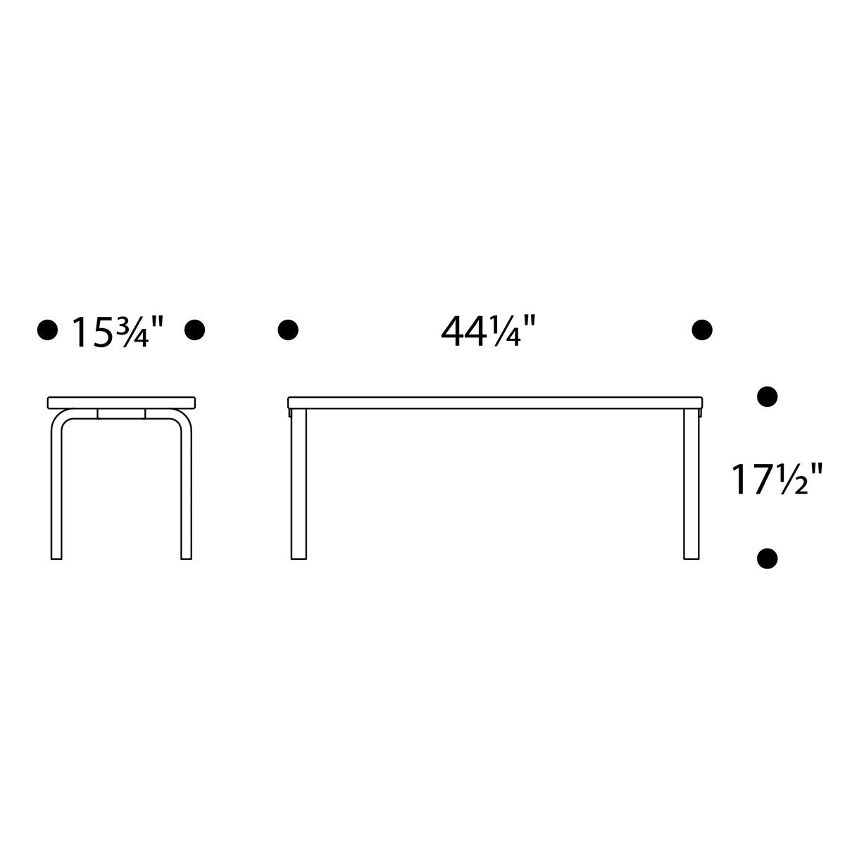 Artek Alvar Aalto Bench 153A