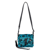 Marimekko Unikko Blue / Black Mini Messenger Shoulder Bag