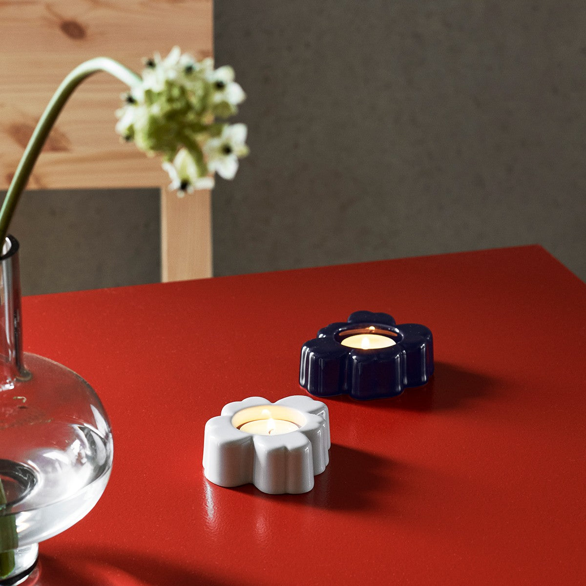 Marimekko Unikko White Tealight Candle Holder