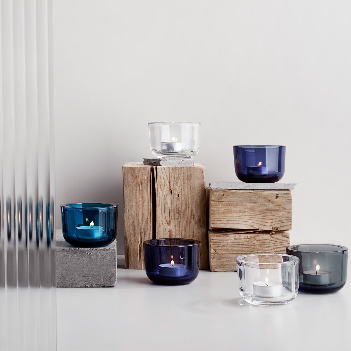 iittala Valkea Grey Tealight Candle Holder