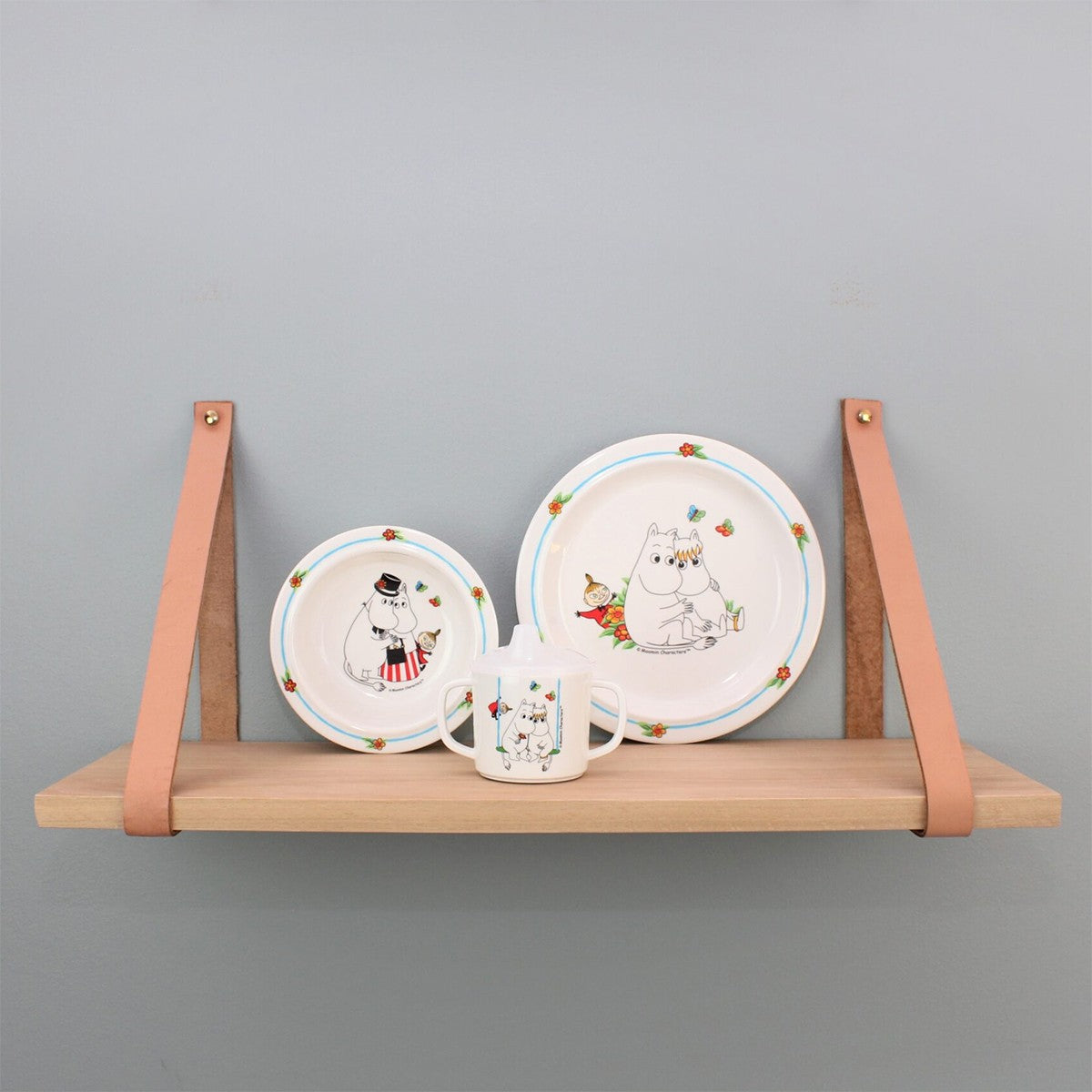 Moomin Floral 3-piece Children's Tableware Boxed Gift Set