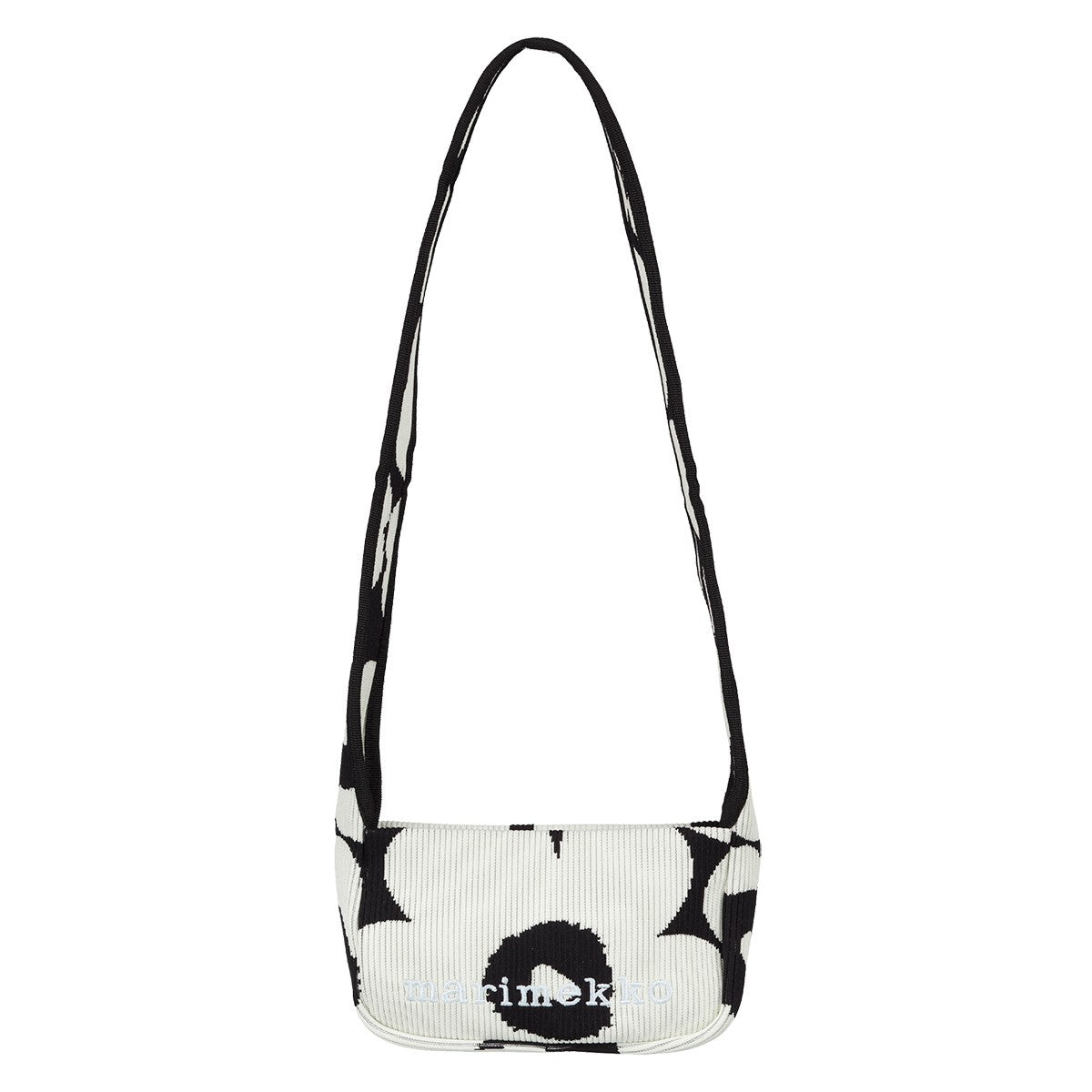 Marimekko Unikko Black / White Mini Knitted Shoulder Bag