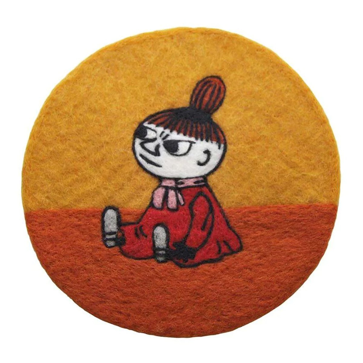 Klippan Little My Orange / Red Felted Wool Trivet