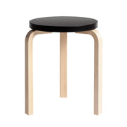 Artek Alvar Aalto Anniversary Stool 60 - Three Legged Stool - Black