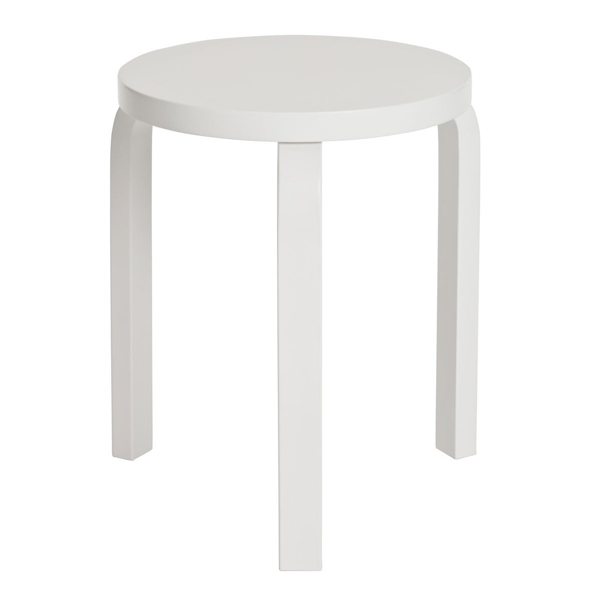 Artek Alvar Aalto Stool 60 - Three Legged - White Lacquered