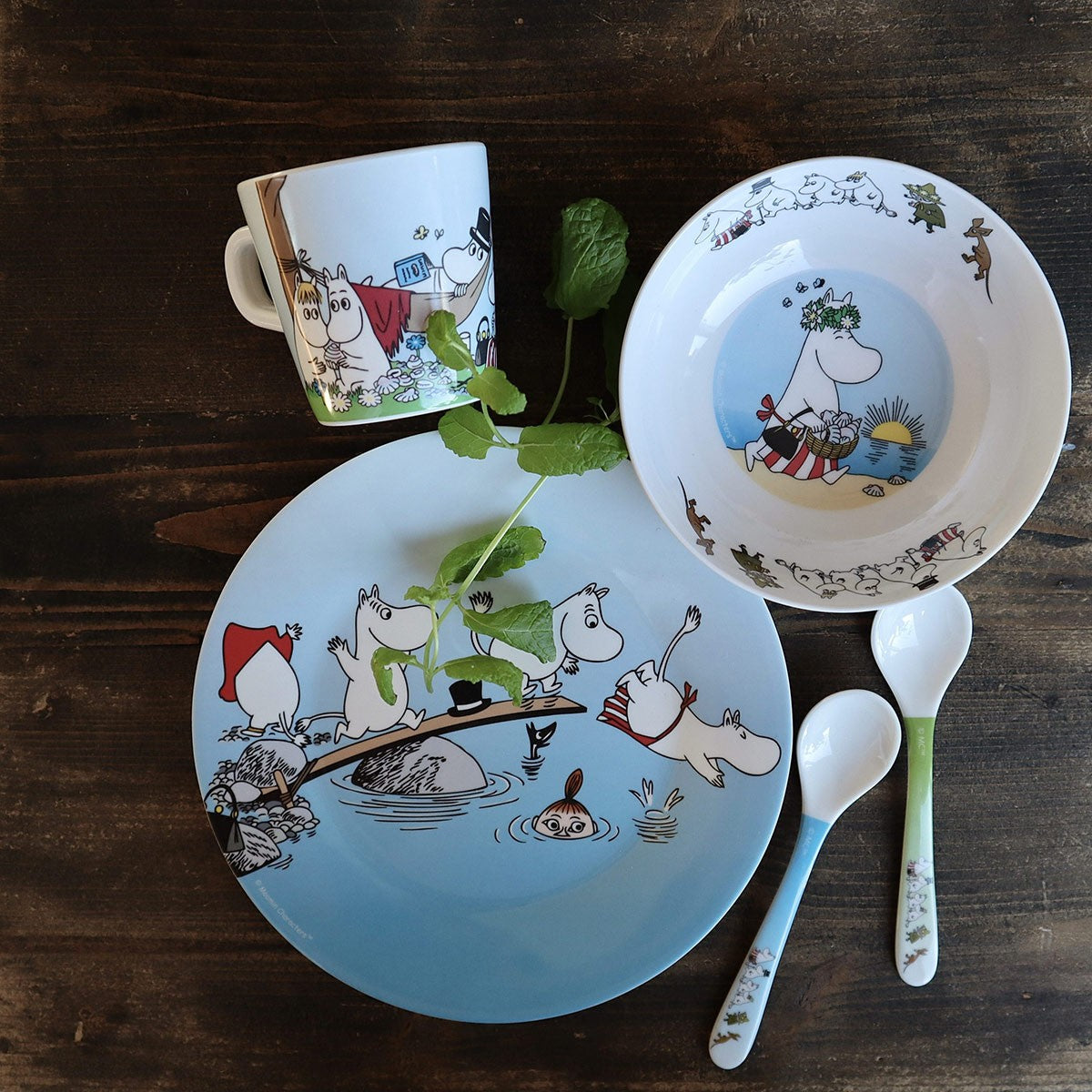Moomin Snorkmaiden Blue / Green Children's Spoon Set